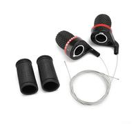 Ensemble de leviers de vitesses pour guidon de 22,2 mm, poignée de vélo et levier de vitesse avec câble intérieur, construction durable en caoutchouc et plastique pour vélos de banlieue pliables
