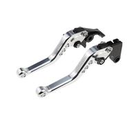 Ensemble De Leviers D'embrayage De Frein Courts Ensemble De Poignées Réglables Pour DUCATI MONSTER 1200/S/R 2014-2022 M1100/S/EVO MONSTER 2009-2013(Argent)