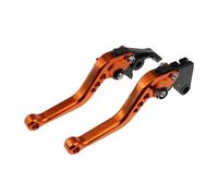 Ensemble De Leviers D'embrayage De Frein Courts Poignée Réglable Pour Triumph THRUXTON 2004-2015 THRUXTON Steve McQueen SE 2012 Accessoires CNC De Moto(Orange)