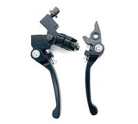 Ensemble de leviers d'embrayage et de frein pour moto Levier de frein et d'embrayage pliable en aluminium pour motos tout-terrain pour Apollo 125, 50 pour cc 110 200 (TTR SSR) 22 mm(1pair black)