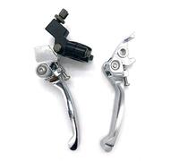 Ensemble de leviers d'embrayage et de frein pour moto Levier de frein et d'embrayage pliable en aluminium pour motos tout-terrain pour Apollo 125, 50 pour cc 110 200 (TTR SSR) 22 mm(1pair silver)