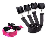 Ensemble de liens de bondages avec menottes pour poignets et chevillesSM avec masque pour les et les couples