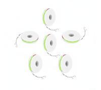 Ensemble de ligne de pêche en nylon avec hameçons simples ou doubles et flotteur sept étoiles en vert pour diverses conditions d'eau, 2,7 m de long (double hameçon - 4,5 m)
