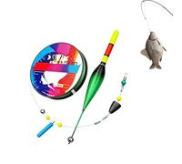 Ensemble de Lignes de pêche Automatique Bobber - Kit de Recherche Automatique du Fond, Ligne monofilament Haute résistance à Utilisation de Jour comme de Nuit avec flotteurs antidérapants (1 Set)