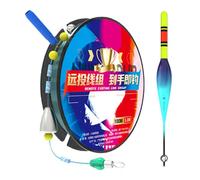 Ensemble de Lignes de pêche automatiques 100 m - Bouée en Nylon à Couleur Changeante, kit de Flotteur de 17,1 cm, Ligne de Basse, mer, Kayak, Bateau, Sportive | Extérieur Débutants Expérimentés