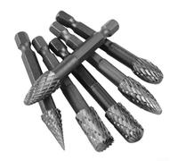 Ensemble de limes rotatives avec alliage d'acier traité thermiquement et revêtement en titane pour un retrait efficace des matériaux sur le métal, le bois et le plastique (MX1020)