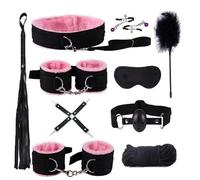 Ensemble De Linge De Lit 10pcs, Combinaison De Corde De Bracelet + Nylon à La Main, Ensemble De VêTement SpéCial - Cadeau De Couple - D-1 (Rose)