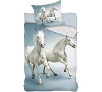 Ensemble De Linge De Lit Cheval Blanc 2 Pièces 135x200 Cm (80x80 Cm)