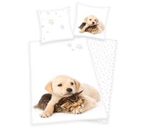 Ensemble De Linge De Lit Chien Et Chat 2 Pièces 135 X 200Cm