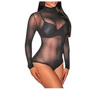 Ensemble de Lingerie Sexy Haut Sexy Femme Pièce Lingerie O Women Neck Mesh Nightwear Leotard Bodysuit Sleepwear One Ensemble Feminine Déguisement Femme