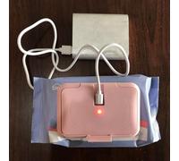 Ensemble De Lingettes Chauffantes Usb Pour Bébé, Distributeur De Serviettes Thermiques Et Humides, Boîte De Chauffage De Serviettes, Couverture De Voiture, Mini Chauffe-Papier En Tissu