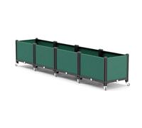 Ensemble de lit de jardin surélevé pour extérieur, bac à fleurs mobile, assemblage facile, bord sûr, idéal pour les légumes et les fleurs
