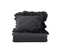 Ensemble de lit Levi 220x240 cm Coton Anthracite