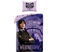 Ensemble De Lit WEDNESDAY Mercredi Addams Housse De Couette 140x200cm Coton