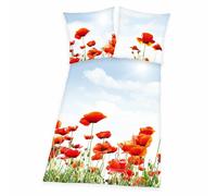 Ensemble De Literie 2 Pièces Coquelicots 155x220 Grande Taille
