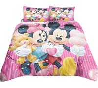 ensemble de literie 3 pièces rose 135x200 cm - Mickey et Minnie mouse
