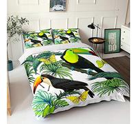 Ensemble de Literie 4 Pièces, Chickw1 Microfibre 3D Imprimé 2 Personnes Parure de lit Sets de Housse de Couettes avec Housse de Couette Taies d'oreillers Drap de lit (Papillon,200x200cm)