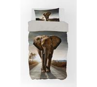 Ensemble De Literie Avec Éléphant 135x200 Cm (80x80 Cm)