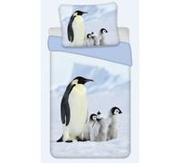Ensemble De Literie Avec Pingouin 135 X 200 CM 80 X 80 CM 100% Coton