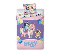 Ensemble De Literie Bluey Licorne 2 Pièces 135x200 Cm 80x80 Cm Coton