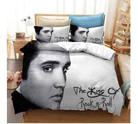 Ensemble de literie Elvis Presley - Housse de couette anti-rides et hypoallergénique - 3 pièces - 220x240cm