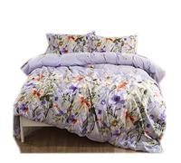 Ensemble De Literie Fibre Extra Fine Anti-acariens Océan Fleur Housse De Couette 3 Pièces (1 Housse De Couette + 2 Taies D'oreiller 48x74cm) (200x200cm(1.5M/1.8MBed),Style 02)