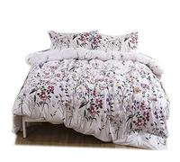 Ensemble De Literie Fibre Extra Fine Anti-acariens Océan Fleur Housse De Couette 3 Pièces (1 Housse De Couette + 2 Taies D'oreiller 48x74cm) (200x200cm(1.5M/1.8MBed),Style 03)
