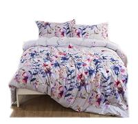 Ensemble De Literie Fibre Extra Fine Anti-acariens Océan Fleur Housse De Couette 3 Pièces (1 Housse De Couette + 2 Taies D'oreiller 48x74cm) (200x200cm(1.5M/1.8MBed),Style 01)