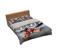 Ensemble De Literie Formule Haute Intelligence Racing 1 Housse De Couette + 2 Taie D'oreiller 100% Microfibre (Course 02,140x200cm(1.2MBed))