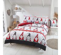 Rapport Festive Gonks Parure de lit 2 pièces avec Housse de Couette pour lit Simple Blanc