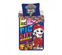 Ensemble de literie - La Pat' Patrouille - Housse de couette réversible - 100% Coton - 100x135cm - Motif Chase