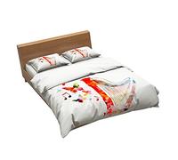 Ensemble De Literie Notes Et Musique Multicolores 1 Housse De Couette + 2 Taie D'oreiller 100% Microfibre (Note 06,200x200cm(1.5M/1.8MBed))