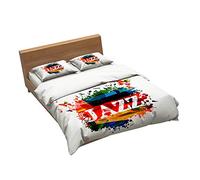 Ensemble De Literie Notes Et Musique Multicolores 1 Housse De Couette + 2 Taie D'oreiller 100% Microfibre (Note 03,220x240cm(1.8M/2MBed))