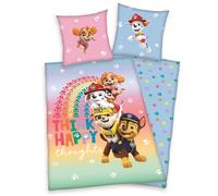 Ensemble De Literie Paw Patrol Think Happy 2 Pièces 135x200cm 80x80cm