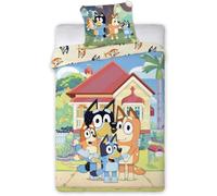 Ensemble De Literie Pour Bébé Bluey Heeler-Famille 100x135 Cm En Coton