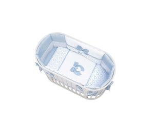 Ensemble de literie pour lit bébé Leonardo Blue Hearts