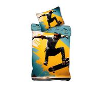Ensemble De Literie Skater Skateboard 2 Pièces 135 X 200 Cm 100% Coton