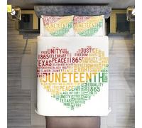 Ensemble De Literie Trois Pièces Journée De La Liberté Drapeau National Parure De Lit Douce Respirante pour Maison Et Hôtel Housse Couette avec Fermeture Éclair Cachée Cadeau Patriotique Famille Amis