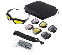 Ensemble de lunettes de tir, armées de 6 verres interchangeables, polarisées, résistantes aux chocs, légères, lunettes de moto pour Cs, anti-soleil, 14 cm de long