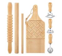 Ensemble de machine à gnocchi pratique avec planche en bois et rouleau à pâtisserie pour les amateurs de pâtes et de raviolis