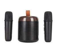 Ensemble de Machine de karaoké Portable, Haut-Parleur Bluetooth RVB avec 2 Microphones sans Fil pour Enfants Adultes, Support de Stockage 512G, Microphone Portable pour Fête (Noir)