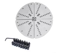 Ensemble de mâchoires plates de mandrin de tour de 20,3 cm pour tour à bois, plaque de fixation à 4 mâchoires pour bols de 6,3 à 21,6 cm, mâchoires de mandrin en alliage d'aluminium avec kit de tampon