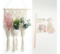 Ensemble de Macramé Attrape-Rêves, Fil de Macramé Fil de Coton Corde de Macramé pour Artisanat, Ensemble d'Accessoires de Macramé pour Travaux Manuels DIY Décoration de Macramé Tapisserie Tapis