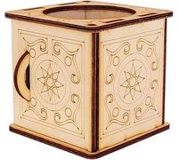 Ensemble de magie en bois fabriqué à la main, tour de magie avec mot à travers les doigts, boîte à crayons magique, tour de magie épée à travers les doigts, boîte à crayons magique et jeu de pièces de