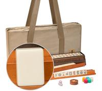 Ensemble de Mahjong Américain Soft Case 'Mojave' de Yellow Mountain Imports avec Rack/Pushers Tout-en-Un