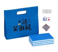 Ensemble de Mahjong chinois, ensemble de Mahjong de Petit, nappe, sac de | Pièces de Mahjong chinois pour le de nuit d'un ami, un anniversaire de vacances
