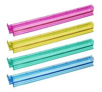 Ensemble de mahjong - Jeu de carreaux de Mahjong, supports de mahjong avec poussoirs, supports de mahjong multicolores 2 en 1 transparents, lot de 4 plateaux de rangement en acrylique pour trains