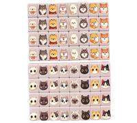 Ensemble de Mahjong pour enfants 65 pièces, jeu de tuiles assorties à mémoire avec drapeau américain et motifs d'animaux, tuiles Mahjong voyage portables pour jeu familial, apprentissage noctur