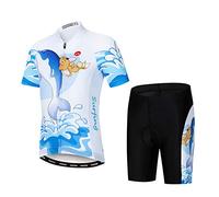 Ensemble de maillot de cyclisme pour enfants, t-shirt de vélo à manches courtes pour garçons et filles, hauts de dessin animé à séchage rapide S-XXL