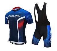 Ensemble de maillot de cyclisme pour homme, short à bretelles pour garçons pour l'été, tenue de cyclisme de VTT, maillots de cyclisme respirant pour la pratique du vélo…, 35, M